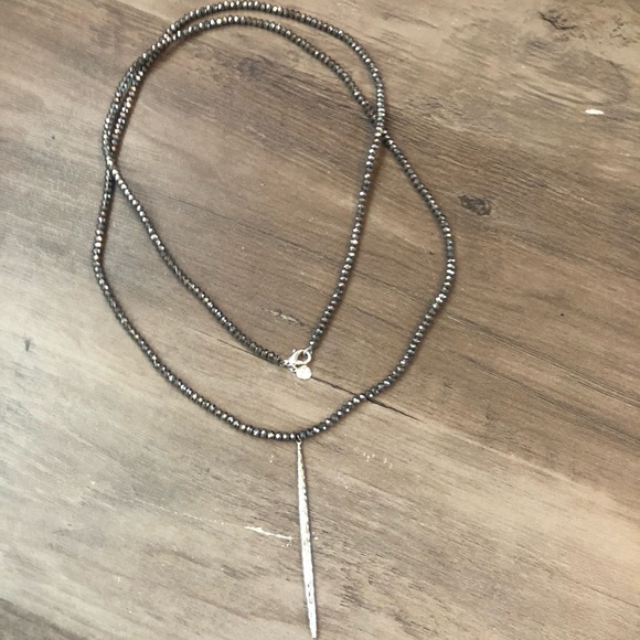 New Gorjana Nora Long Beaded Pendant necklace - Picture 6 of 8